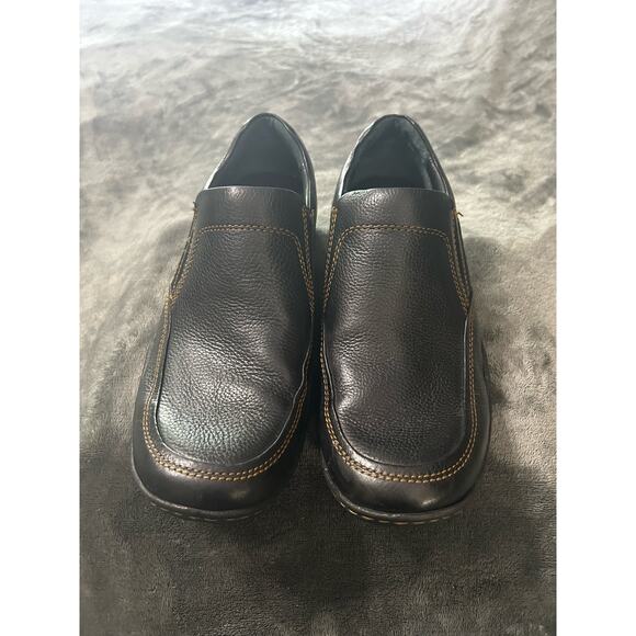 Men's Born brown leather slip on loafers, Size 9 - Picture 2 of 12